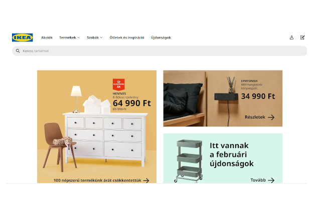 IKEA weboldal átalakítás UX szempontból