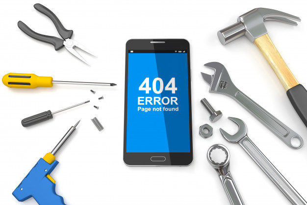404-es hiba egy mobiltelefonon